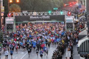 Savannah Bed and Breakfast rock and roll marathon start line