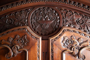 307 Bennington Carved French Oak Armoire